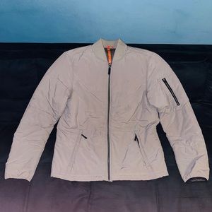 Grey Bomber Jacket Size L PRIMALOFT Warmth